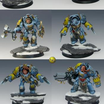 Space Wolf Wolf Guard Terminator Squad by nels0nmac