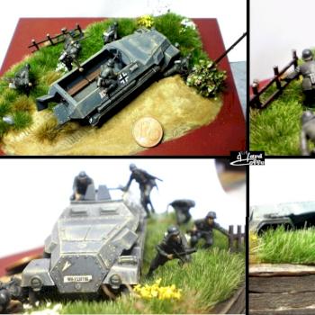 WW2 German Dismounting infantry by hardcoffe