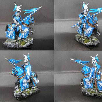 Warhammer Bretonnian Champion Knight of Unicorn by tinman755