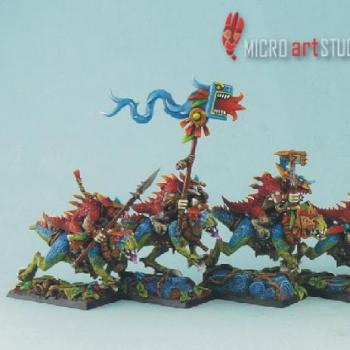 Lizardmen Saurus Cavalry by annarossa