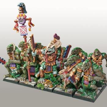 Lizardmen - Scatchbuilt Saurus Warriors with Hero by Paul Jarvis