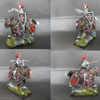 Warhammer Bretonnian Champion Black Knight by tinman755