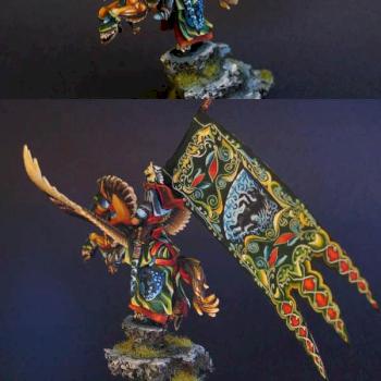 Bretonnia Pegasus Knight by edgeofshadow
