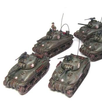 Flames of War M4A1 Sherman Tanks 15mm by SovS