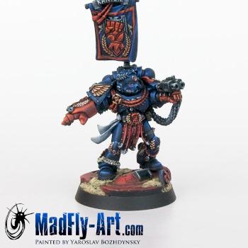 Crimson Fists Chapter Master Pedro Kantor by MadFlyArtStudio
