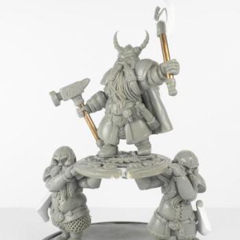 Dwarf King on shield by Lafeenoirecreations