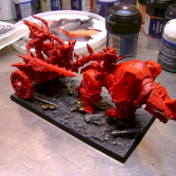 Chaos Daemons - Herald of Khorne on chariot 3 by Qcbob