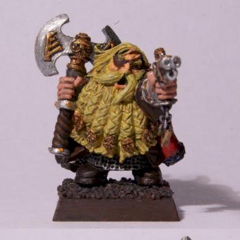 dwarf lord with pistol and axe by valhior