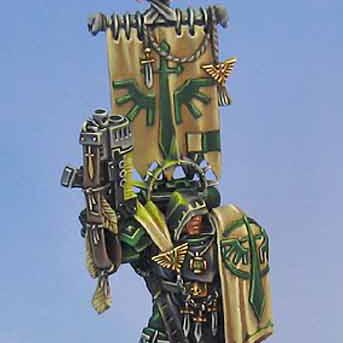 Warhammer 40k Dark Angels Company Master on sculpted base by Wappellious