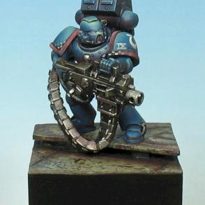 Ultramarine with heavy bolter by akaranseth