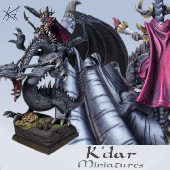Dark elf malekith on dragon by KDar