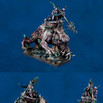 Slaanesh Chariot Spinned Beast by MaybugM