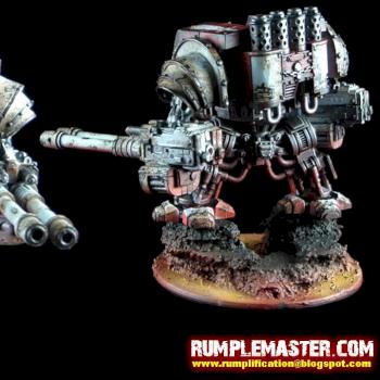 Grey Knight Venerable Dreadnought with twin linked autocannons by rumplemaster