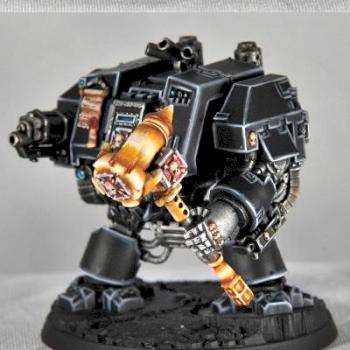 Iron Hand Dreadnougth with ritual hammer by Lio_qc