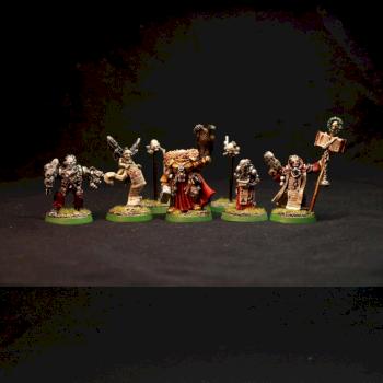 Inquisitor Coteaz and retinue by Vedmochka