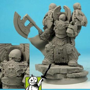 28mm / 30mm SF Templar Knight conversion / sculpture by Scibor