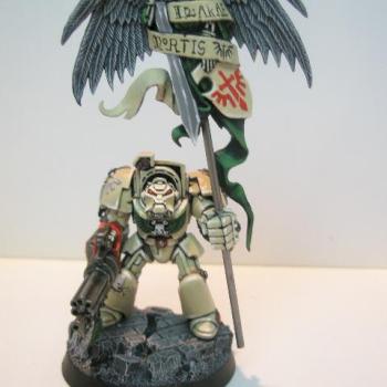 Deathwing Terminator Standard Bearer - Commission by 40kshowcase