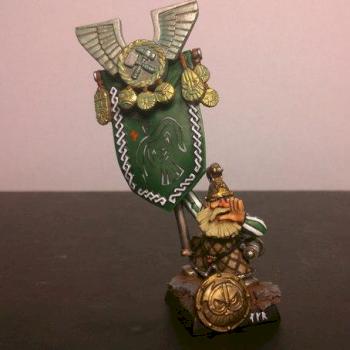 Dwarf Banner bearer by fenrirfrozen