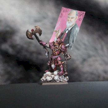 Khorne Champion- Pink Freud style by Haydinius
