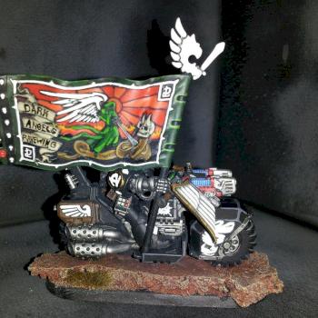 Space Marine Standard Bearer Biker by Karkull