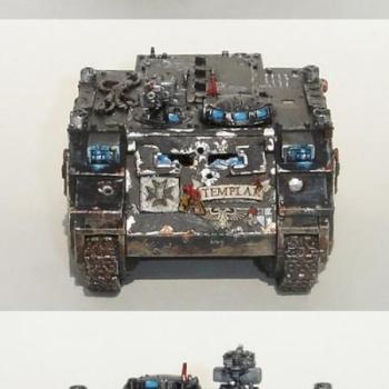 Battle Worn Black Templars Rhino by sixestosave
