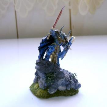Archaon on foot by Khorne Prince