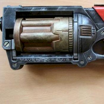Modified Nerf gun - Steampunk Revolver by precinctomega