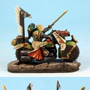 Warhammer 40K Dark Angels Lord on Bike by rene