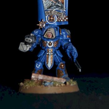 Ultramarine Standard Bearer - Command Squad by N-Dee