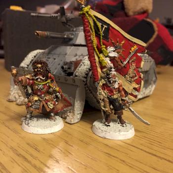 Vostroyan Commander and Banner Bearer by icculus