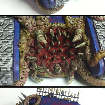 Cthulhu-themed Chaos Space Marine Land Raider by JeffyP