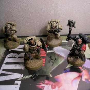 Marines and a Chaplain by Wooder