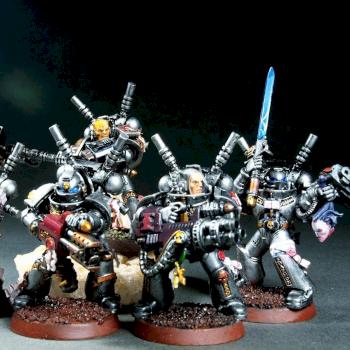 Warhammer 40k Interceptor Squad of Grey Knights. Band of Brothers with Teleporter Backpack. by Finecraftpoland
