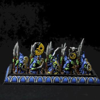 Night Goblin Spearmen with Custom Movement Tray by Doodlekid00
