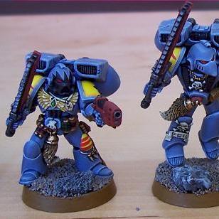 3 of my Space Wolves jump pack Blood Claws by paladian