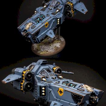 Space Wolves Stormfang Gunship by dynamic168