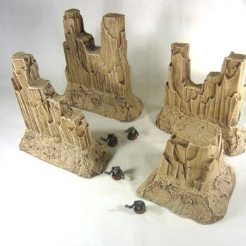 Terrain Desert Butte Rock Boulder Warhammer Dust Warmachine Malifaux Battletech FOW by steiner32