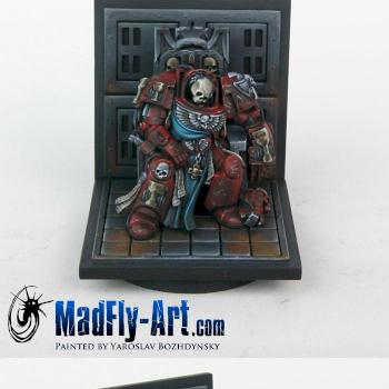 Dead Terminator on Throne by MadFlyArtStudio