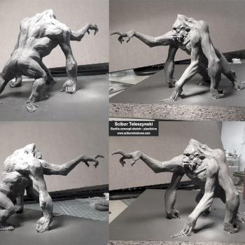 Gorilla plasticine sketch by Scibor