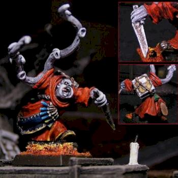Mordheim Cult of the Possessed MUTANT with tancle and sword by MiSiO
