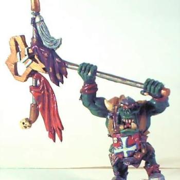 Orc Battle Standard Bearer by drako1998