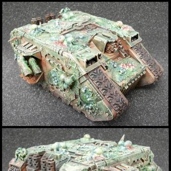 Nurgle Chaos Space Marine Landraider by rumplemaster