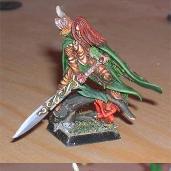 Wood Elf Highborn with great weapon by Faern