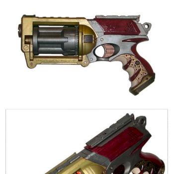 Steampunk Cosplay Modified Nerf Pistol by precinctomega
