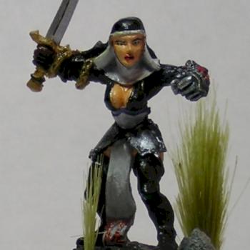 Battle Nun in Field by barisazi