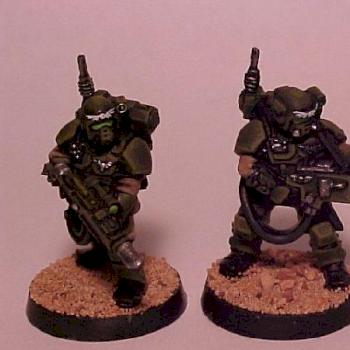 Kasrkin squad members by ordellous