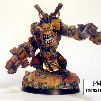 Ork warboss frontal by PM miniatures