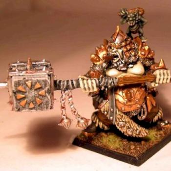 Ogre Kingdoms Tyrant with the Tenderiser by mrgauker