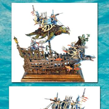 Idoneth Deepkin Ship and Turtle by Alisius
