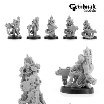 War Maidens with Heavy Weapon (set 1) by Grishnak Models